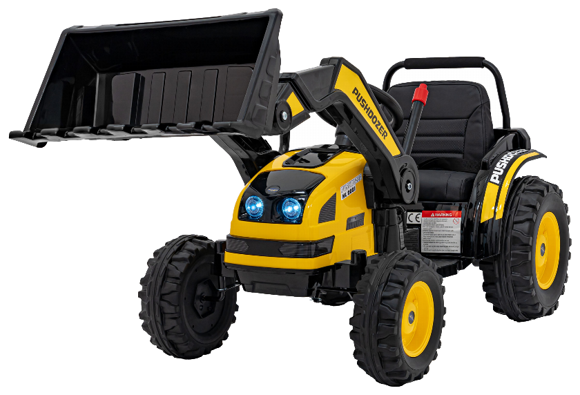 Koparka Traktor na akumulator dla dzieci Żółty + Ruchome Ramię Łyżka + Pilot + Wolny Start + Radio FM + LED
