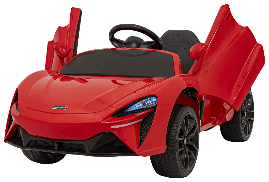McLaren Artura na akumulator dla dzieci Czerwony + Napęd 4x4 + Pilot + Wolny Start + EVA + Audio LED