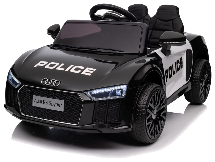 Audi R8 Policja na akumulator dla dzieci + Pilot + EVA + Wolny Start + MP3 LED