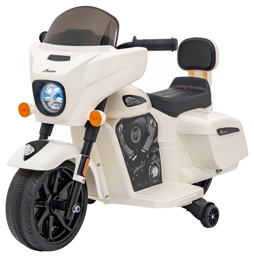 Pojazd Chopper INDIAN Biały motocykl dla dziecka