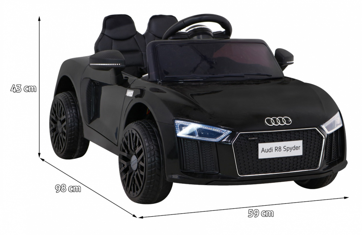 Audi R8 na akumulator dla dzieci Czarny