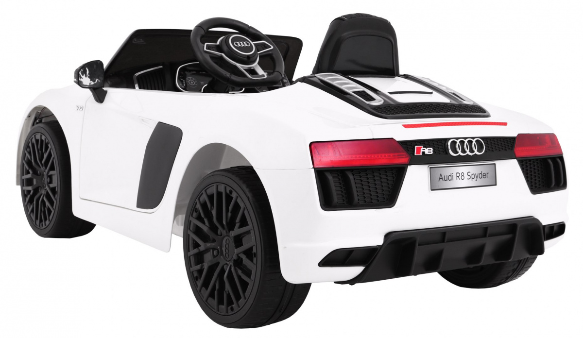 Audi R8 Spyder na akumulator Biały + Pilot