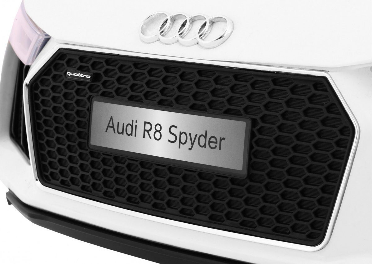 Audi R8 Spyder na akumulator Biały + Pilot