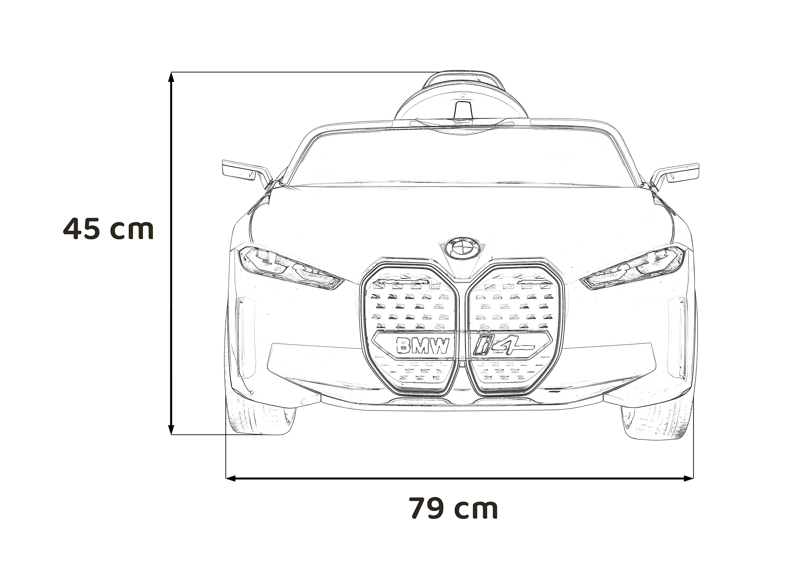 Autko BMW i4 na akumulator dla dzieci Złoty