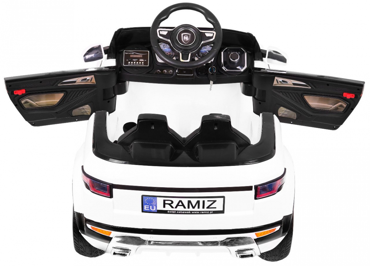 Autko Rapid Racer elektryczne dla dzieci, Biały SUV + Pilot