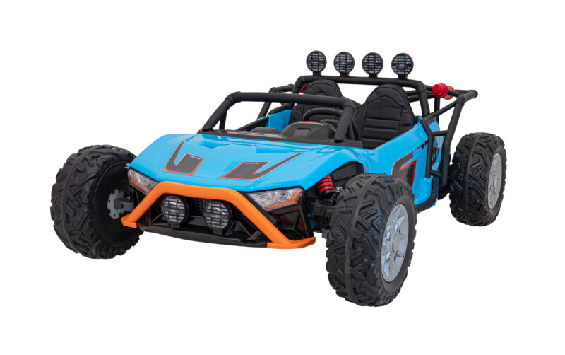 Auto Buggy Racing 5 na akumulator dla dzieci Niebieski + Silniki 2x200W + Pilot + Audio LED + Wolny Start