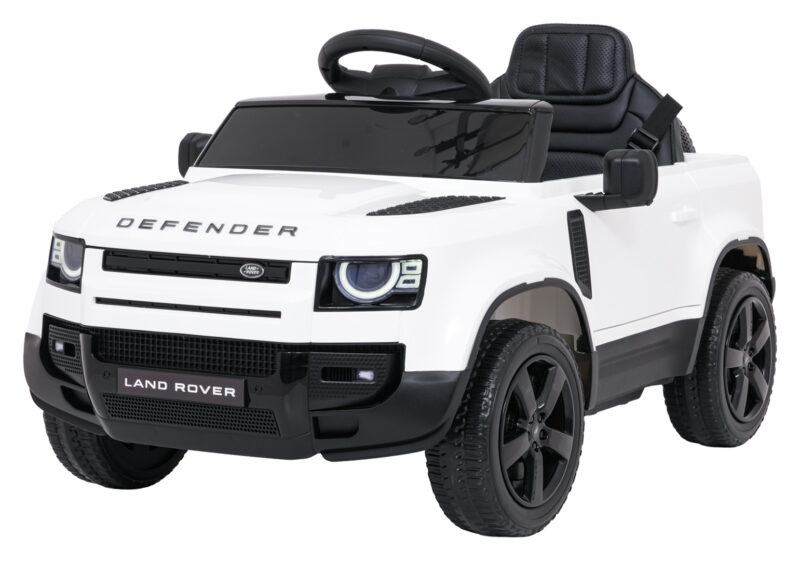 Auto Land Rover Defender białe na akumulator dla dzieci + pilot R/C