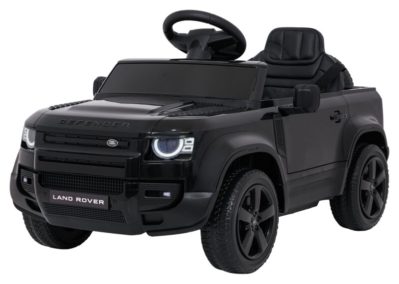 Auto Land Rover Defender czarne na akumulator dla dzieci + pilot R/C