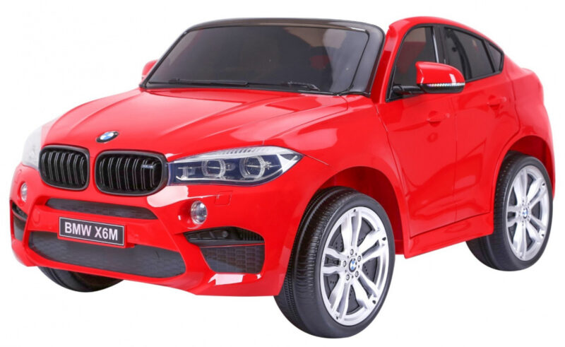 BMW X6M XXL dla 2 dzieci Czerwony SUV + Pilot + Ekoskóra