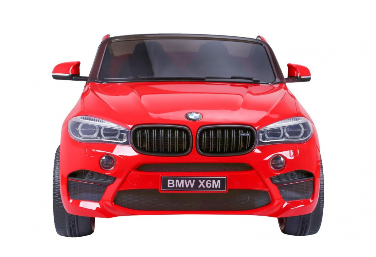 BMW X6M XXL dla 2 dzieci Czerwony SUV + Pilot + Ekoskóra