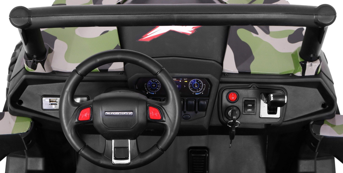 Buggy SuperStar dla dzieci Moro + Napęd 4x4 + Pilot + Bagażnik + MP3 LED + Blokada drzwi