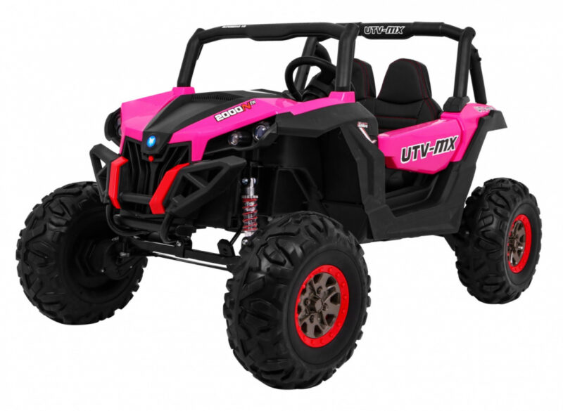 Buggy SuperStar dla dzieci Różowy + MP4 + Napęd 4x4 + Pilot + Bagażnik + LED + Blokada drzwi