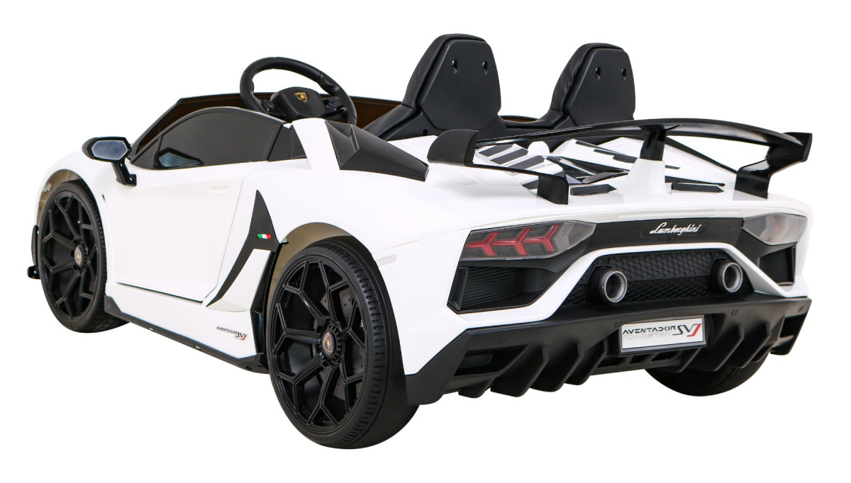 Lamborghini SVJ DRIFT dla 2 dzieci Biały + Funkcja driftu + Pilot