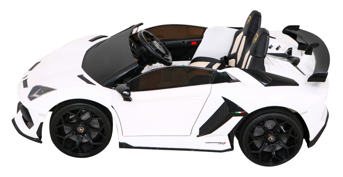 Lamborghini SVJ DRIFT dla 2 dzieci Biały + Funkcja driftu + Pilot