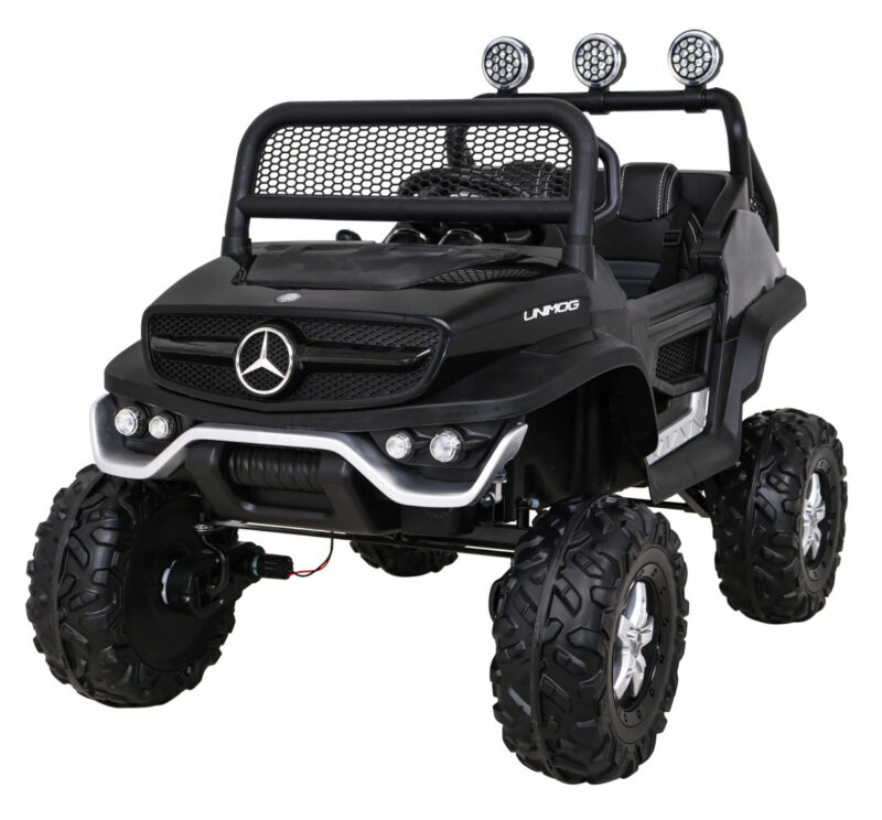 Mercedes Benz Unimog dla dzieci Czarny + Terenowy 4x4