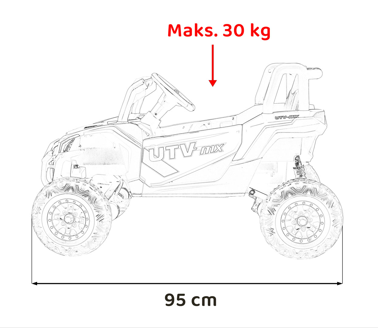 Pojazd Buggy Madman UTV-MX Żółty