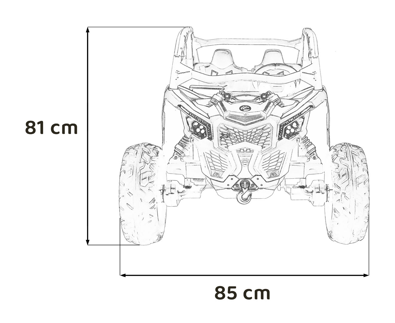 Pojazd Buggy Maverick Turbo RR Koła Niebiesko-Szary