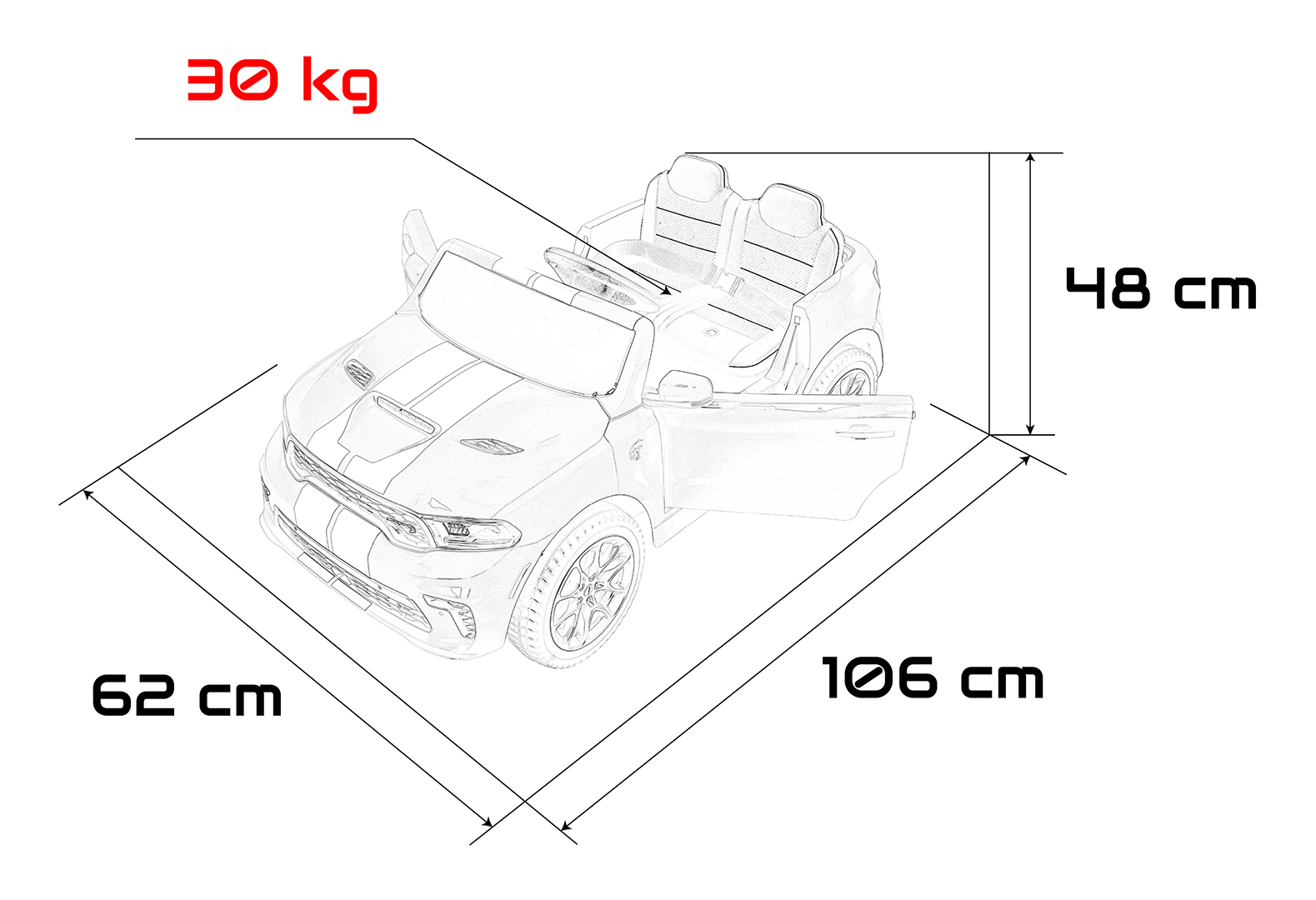 Pojazd Dodge Durango Biały