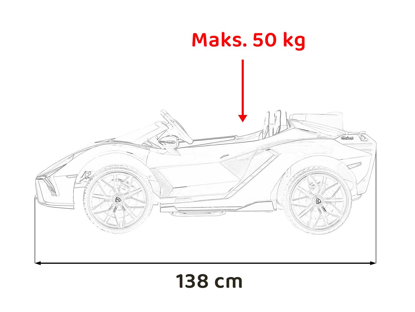 Pojazd Lamborghini SIAN Czerwony