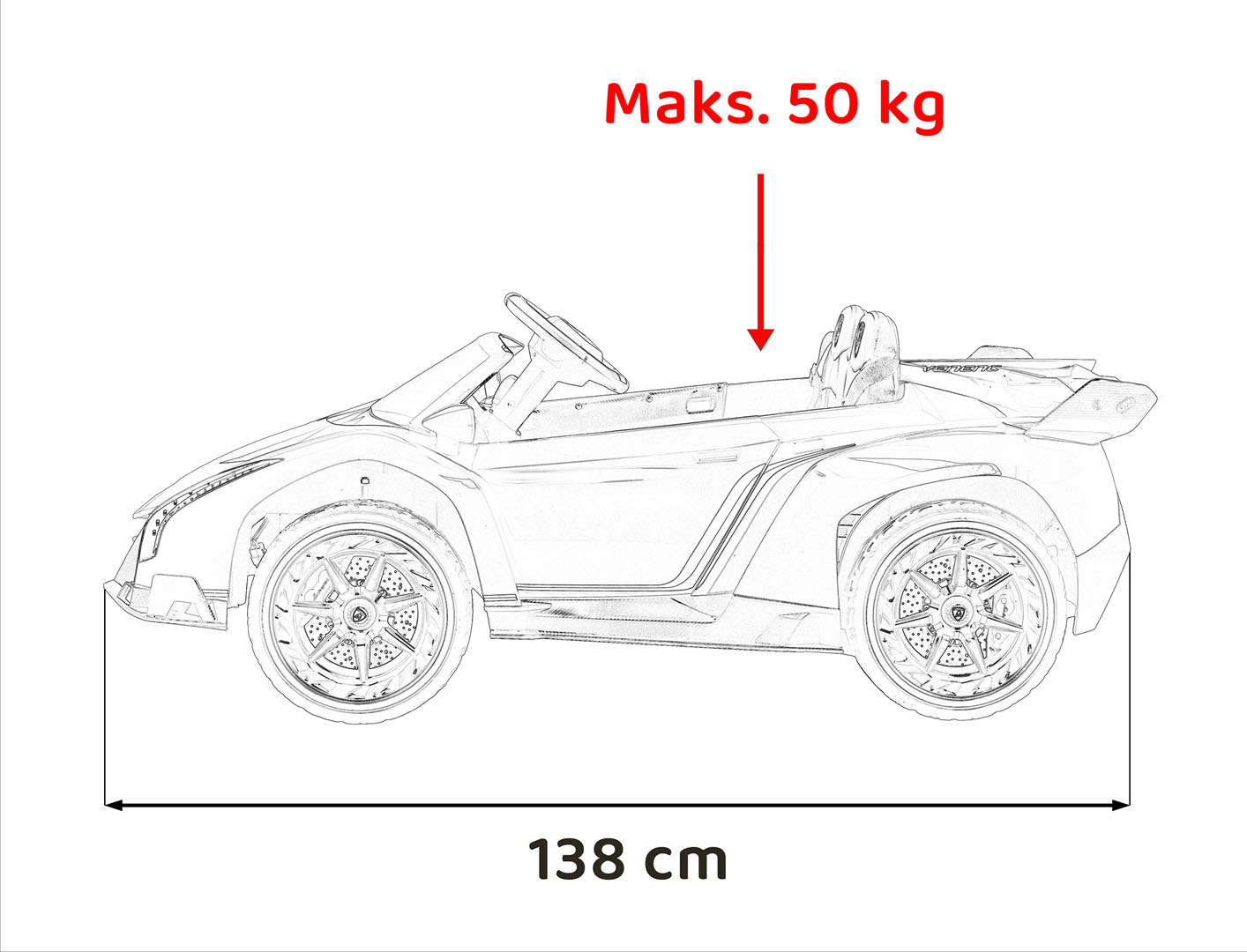 Pojazd Lamborghini Veneno Biały