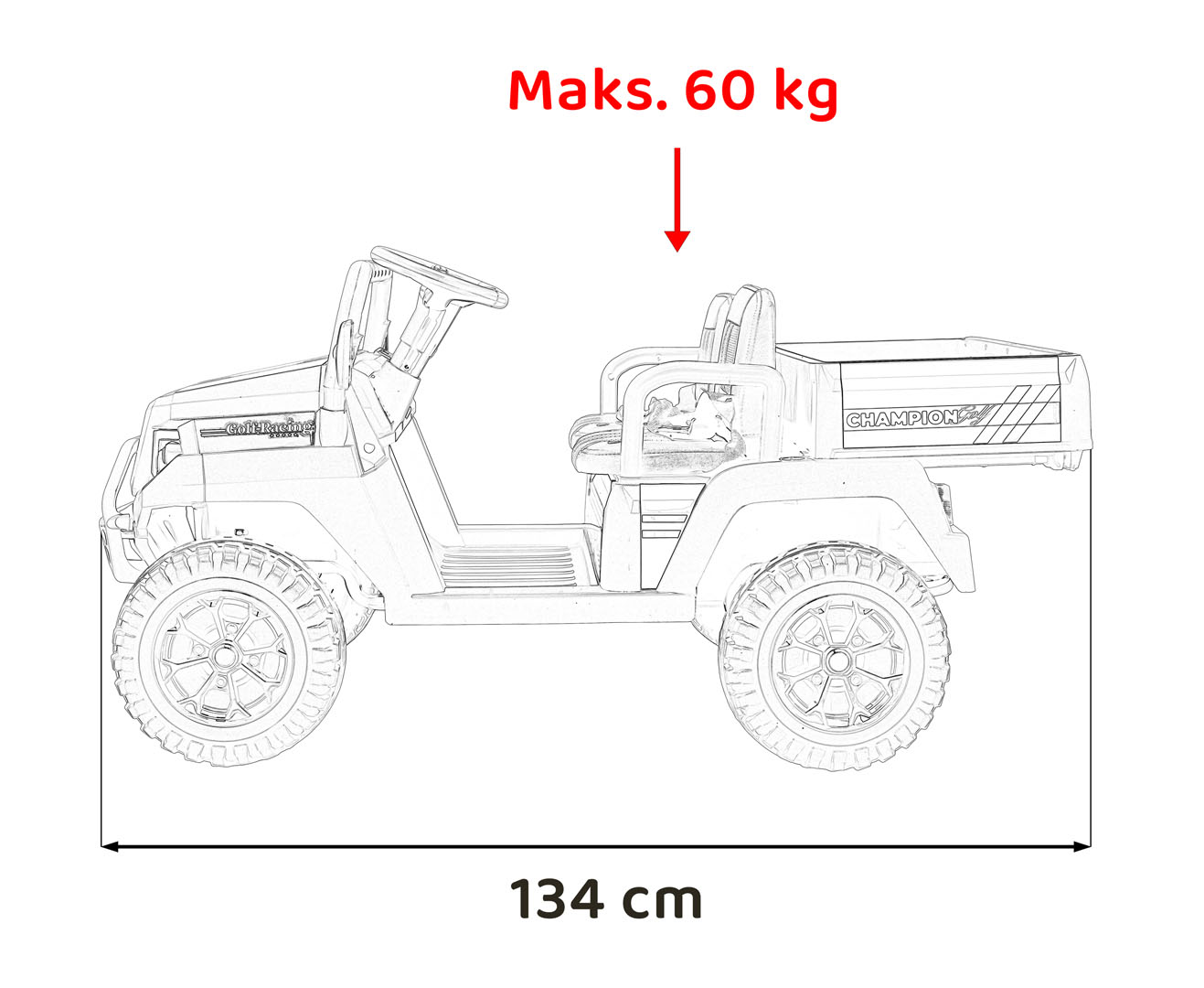 Pojazd Pick-Up Champion Biały