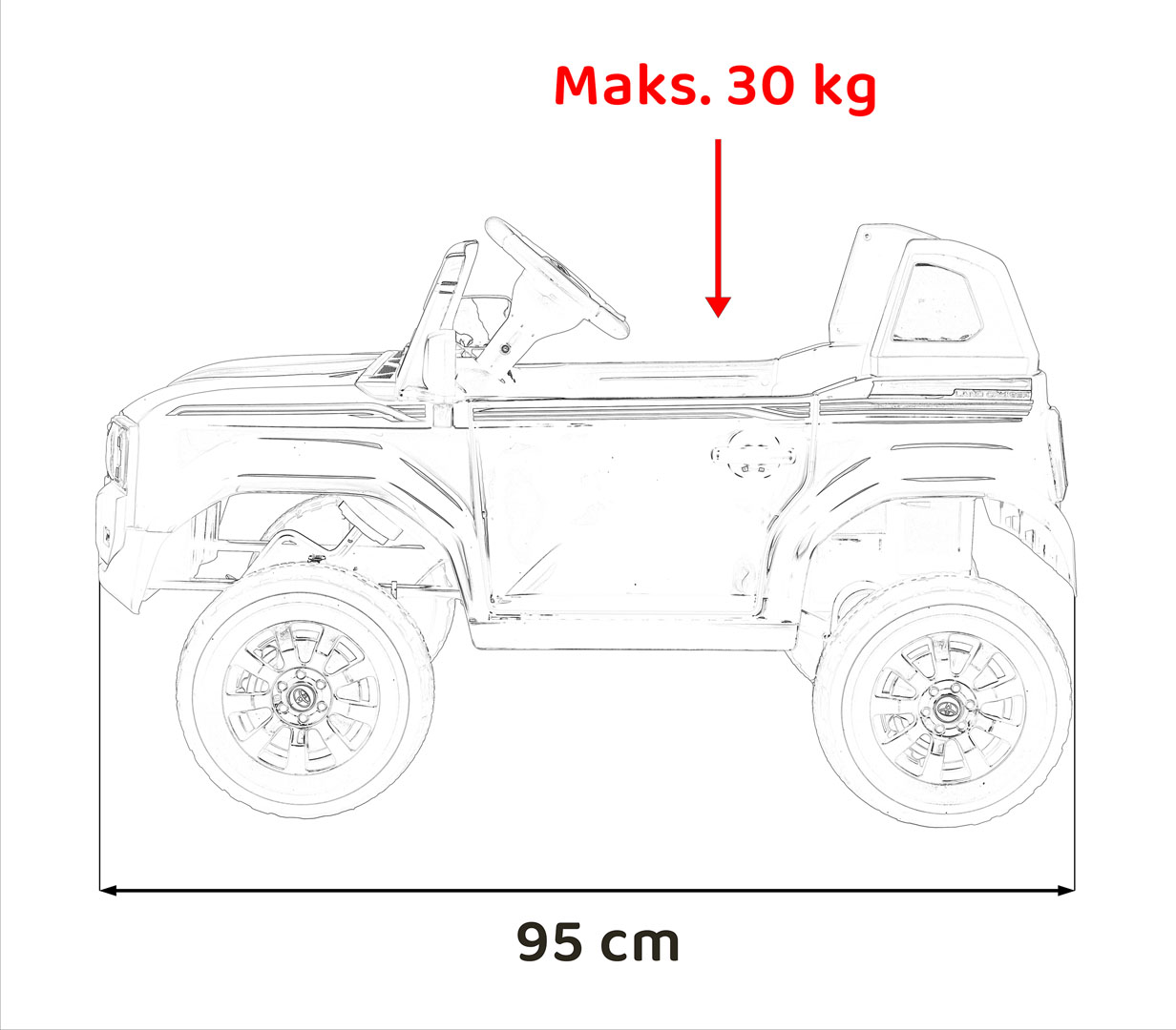 Pojazd Toyota Land Cruiser PRADO Czarny