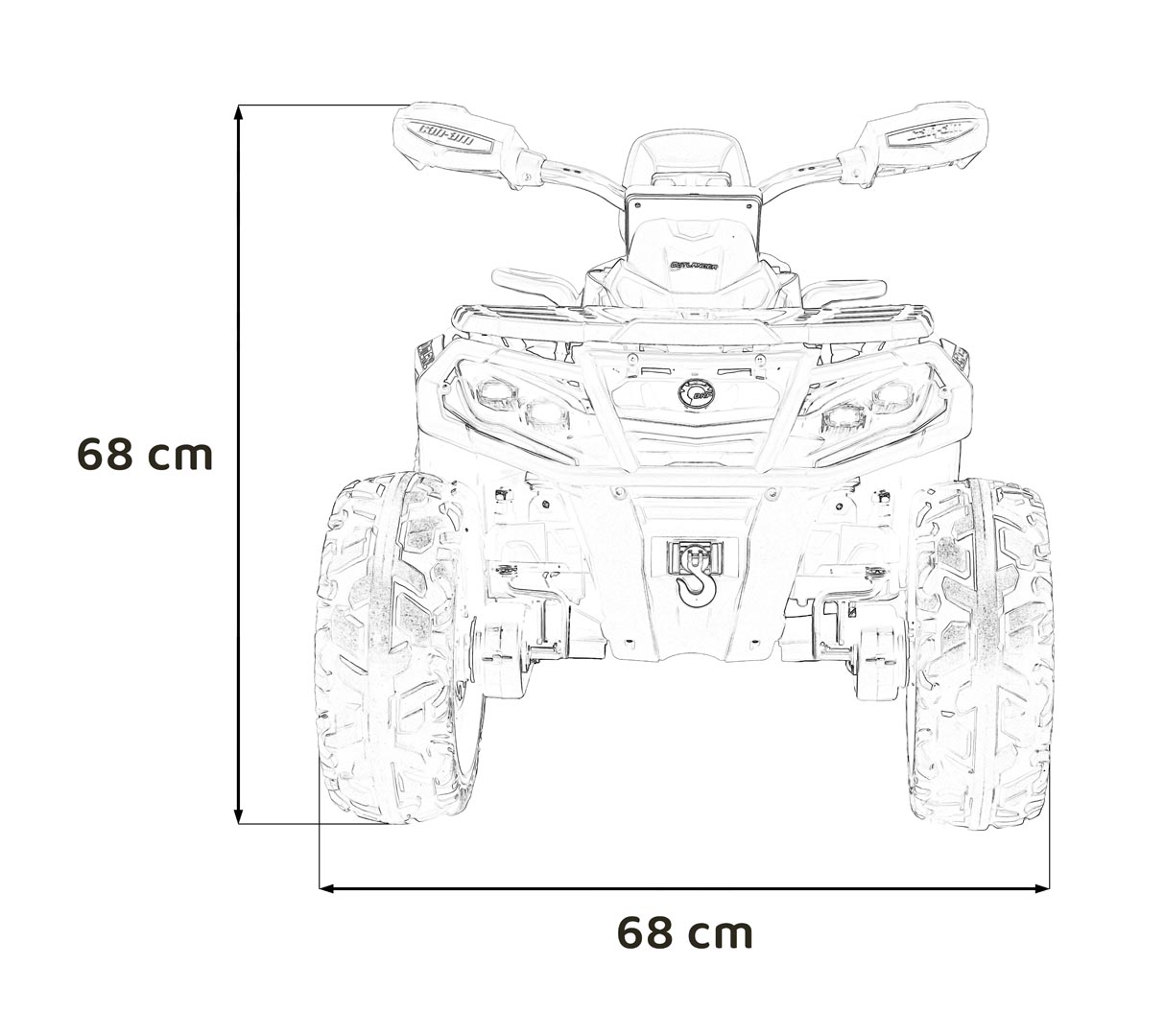 Quad Can Am Outlander ATV z Pilotem Szary