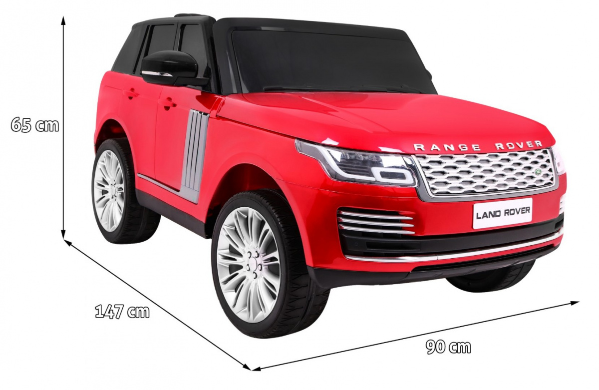 Range Rover HSE Lakierowane Autko dla 2 dzieci Czerwony SUV + Pilot + Panel audio