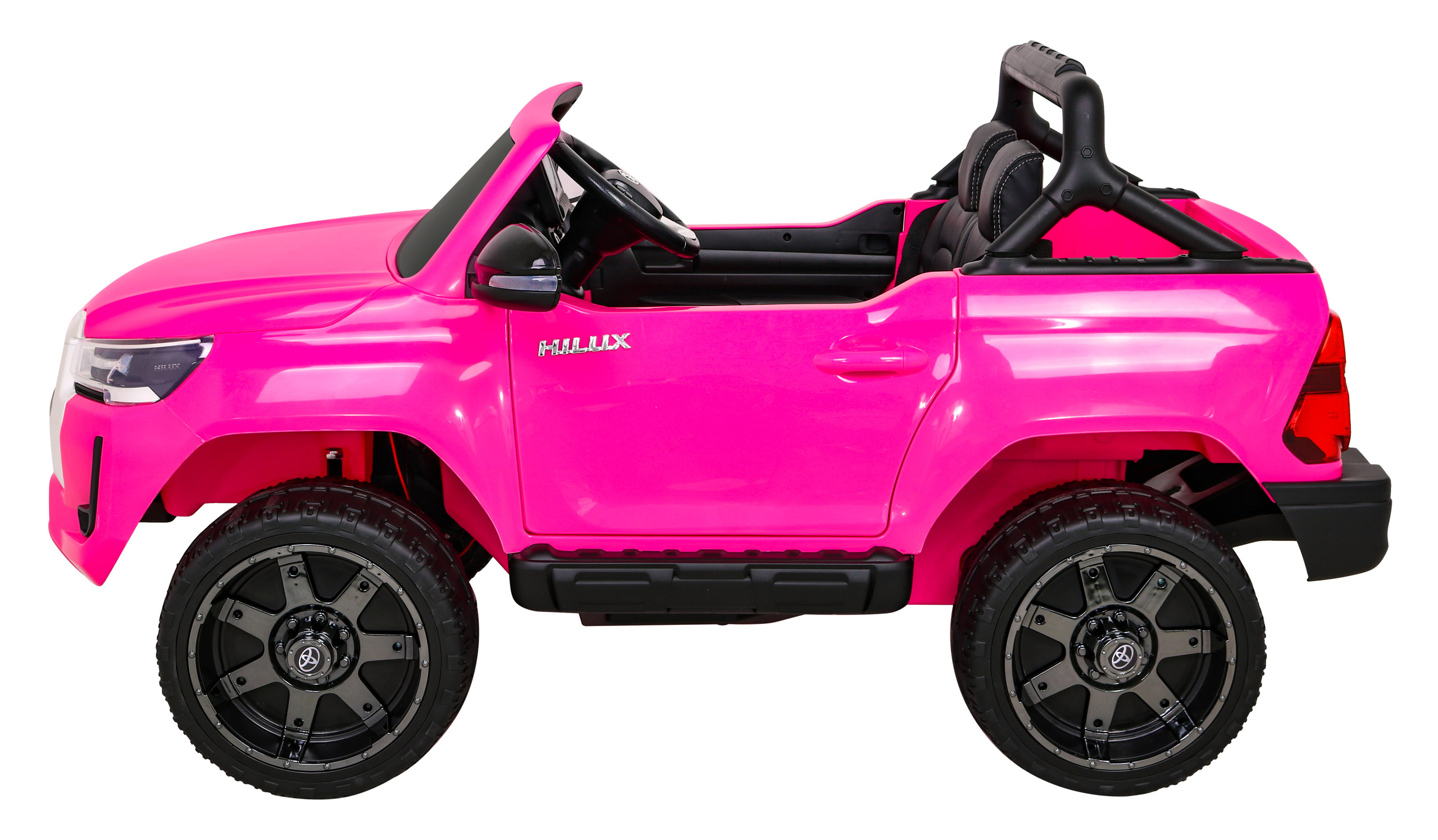 Toyota Hilux na akumulator dla dzieci, Różowy Pickup + Napęd 4x4 + Pilot